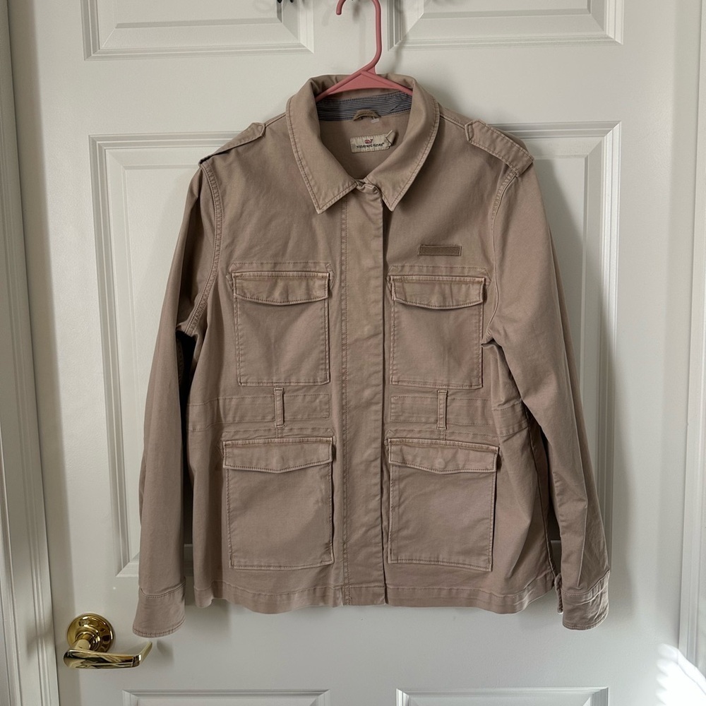 Vineyard Vines Women's Lightweight Beige Utility Jacket Size M